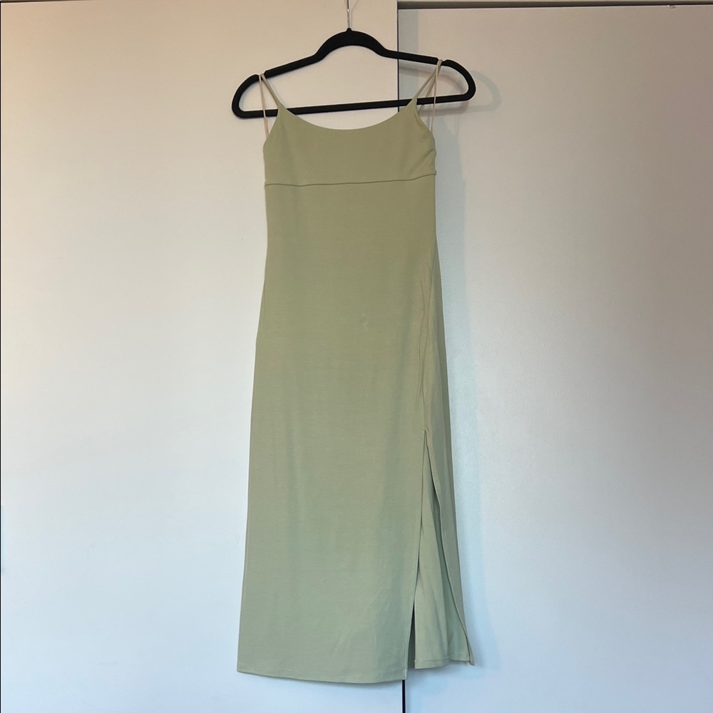 Aritzia Wilfred Green Cotton Dress